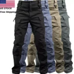 Mens Cargo Pants Work Combat Pants Outdoor Hiking Waterproof Trousers Tactical