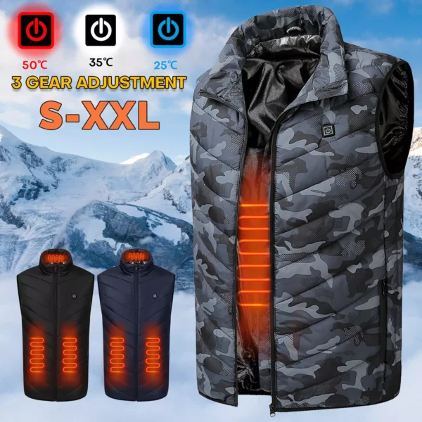 🔥Winter Heated Vest Electric USB Jacket Winter Warm Men Women Body Heating Coat