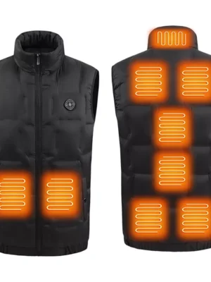 Men Women Heated Vest Winter Body Warm Electric USB Jacket Thermal Heating Coat