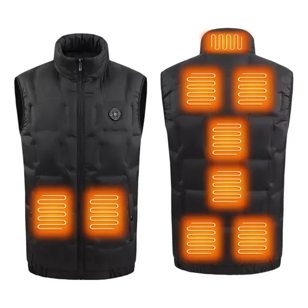 Men Women Heated Vest Winter Body Warm Electric USB Jacket Thermal Heating Coat