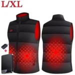 Heated Vest Body Warm Electric USB Jacket Men Women Thermal Heating Coat Battery