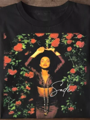 Sade Singer Basic Cotton Gift For Fan Black All Size Men T-Shirt