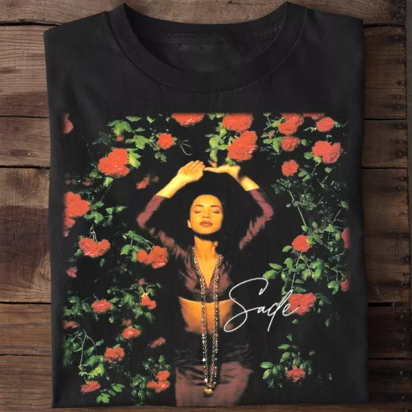 Sade Singer Basic Cotton Gift For Fan Black All Size Men T-Shirt