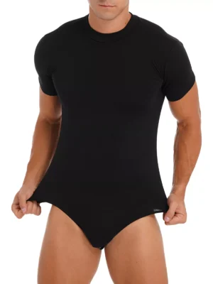 Men's Short Sleeve Leotard Jumpsuit Singlet Leotard Underwear Wrestling Bodysuit