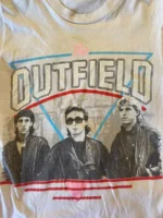 The Outfield Band Members Black Color Tee Shirt